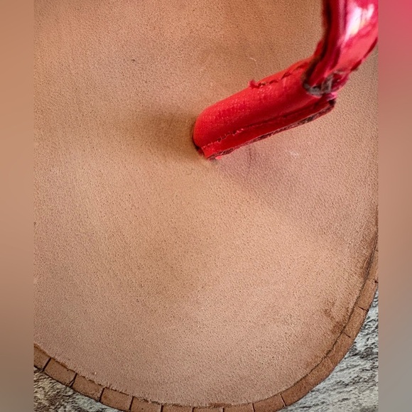 Preloved Lilly Pulitzer Coral Pink Women's McKim Patent Leather Sandals Size 8.5 - Picture 8 of 8